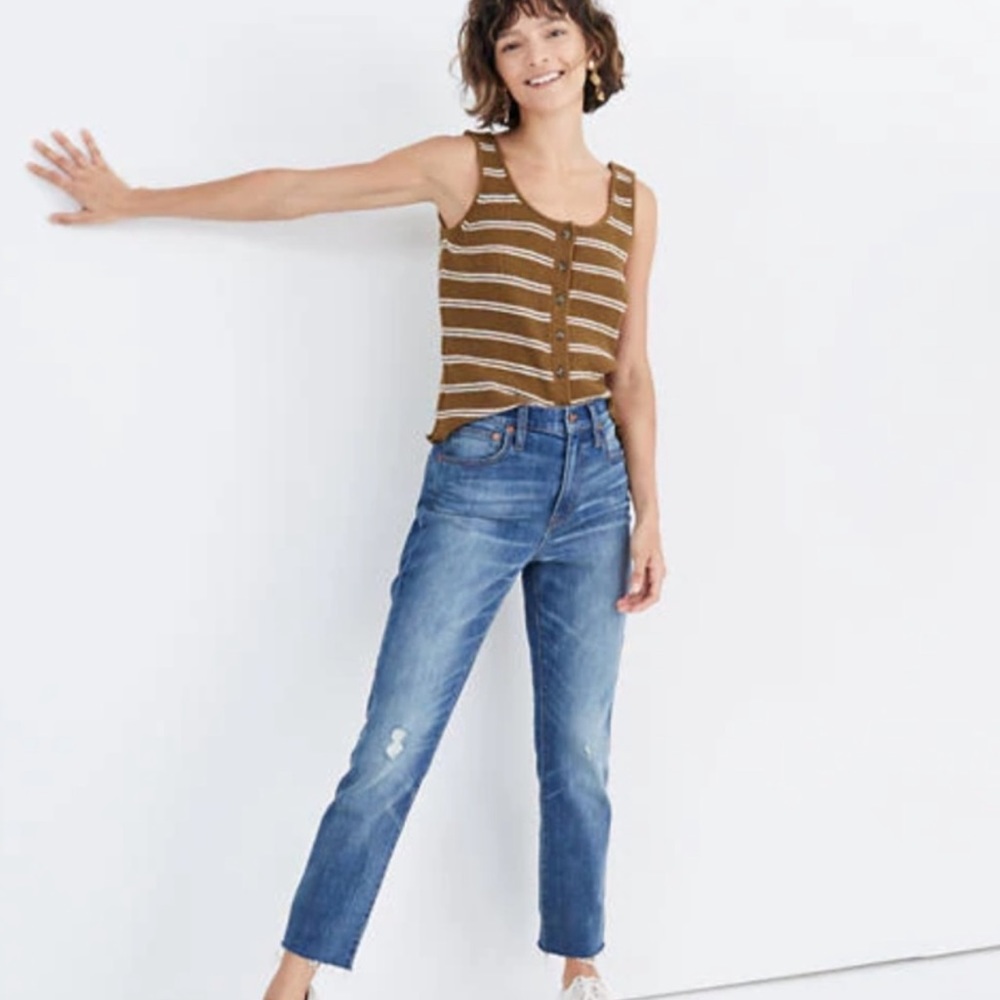 Madewell High Rise Crop Boyjean Boyfriend Jeans